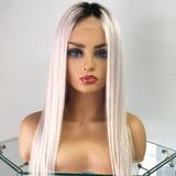 FULL LACE ICE WIG - ASHE BLONDE 1B ROOT