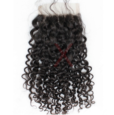 TRANSPARENT CLOSURES 4 X 4 - INDIAN CURLY